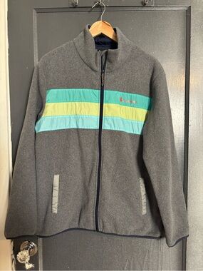 cotopaxi Gray Fleece Jacket with Navy Lining